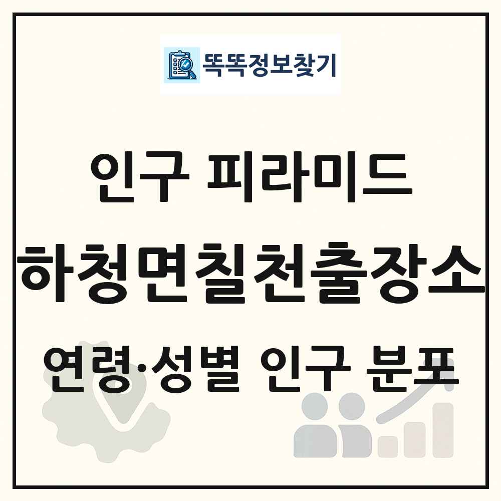 하청면칠천출장소 인구 피라미드 링크 그림